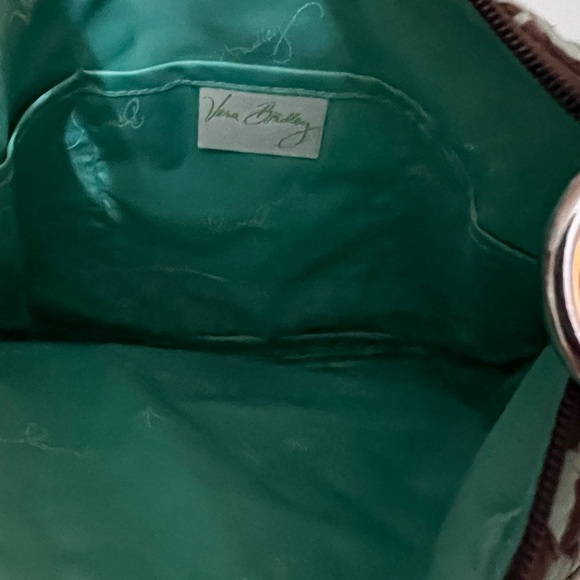 Vera Bradley Green Leaf Shower Vines Pattern Crossbody Hipster Bag - Picture 4 of 5